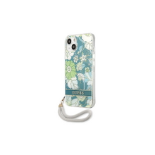Guess case for IPhone 13 mini 5,4&quot; GUHCP13SHFLSN hard case green Flower Cord