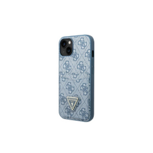 Guess case for iPhone 13 6,1&quot; GUHCP13MP4TPB blue hardcase 4G Triangle Logo Cardslot