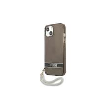 Guess case for iPhone 13 6,1&quot; GUHCP13MHTSGSK balck hard case Translucent Stap