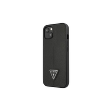 Guess case for iPhone 14 Pro 6,1&quot; GUHCP14LPSATLK black HC Saffiano PU Triangle