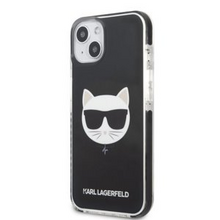 Karl Lagerfeld case for iPhone 13 Mini KLHCP13STPECK black hard case Iconic Choupette Head
