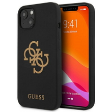 Guess case for iPhone 13 Mini 5,4&quot; GUHCP13SLS4GGBK black hard case Silicone 4G Logo