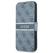 Guess case for iPhone 13 Mini 5,4&quot; GUBKP13S4GDBL blue book case 4G Stripe