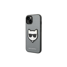 Karl Lagerfeld case for iPhone 14 Plus 6,7&quot; KLHCP14MSAPCHG silver PU Saffiano case with Choupe