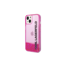 Karl Lagerfeld case for iPhone 14 Pro 6,1&quot; KLHCP14LLCKVF pink Liquid Glitter Translucent case
