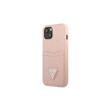 Guess case for IPhone 13 6,1&quot; GUHCP13MPSATPP hard case pink Saffiano Double Card Triangle