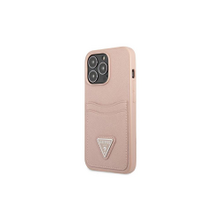 Guess case for IPhone 13 Pro Max 6,7&quot; GUHCP13XPSATPP hard case pink Saffiano Double Card Trian