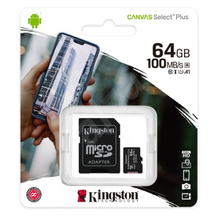 Kingston Canvas Select Plus pamäťová karta MicroSD 64GB class 10 + adaptér 100MB/s