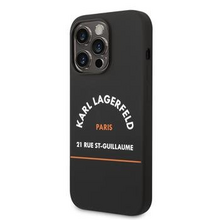 Puzdro Karl Lagerfeld Rue St Gullaume iPhone 14 Pro Max - čierne