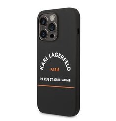 Puzdro Karl Lagerfeld Rue St Gullaume iPhone 14 Pro Max - čierne