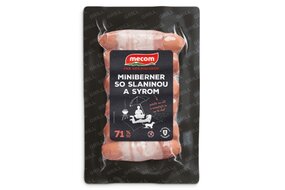 Mini klobásky so syrom obalené slaninou MINIBERNER 250 g