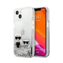 Karl Lagerfeld for iPhone 13 Pro / 13 6,1&quot; KLHCP13LGKCS silver hard case Liquid Glitter Karl&C