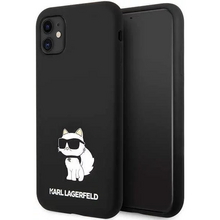 Karl Lagerfeld case for iPhone 11 KLHCN61SNCHBCK black HC Silicone NFT Choupette