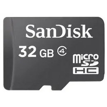 Sandisk/micro SDHC/32GB/18MBps/Class 4/+ Adaptér/Černá