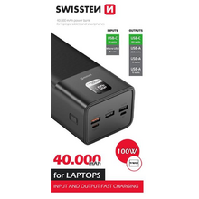 Swissten Power Line Powerbank 40000 mAh 100W PD Čierna