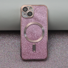 Glitter Chrome Mag case for iPhone 15 Ultra 6,7&quot; pink