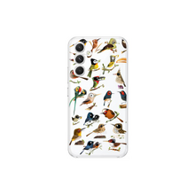 Puzdro Fun TPU Samsung Galaxy A14 4G/5G, vtáčiky - biele