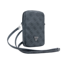 Guess PU 4G Triangle Logo Wallet Phone Bag Zipper Black