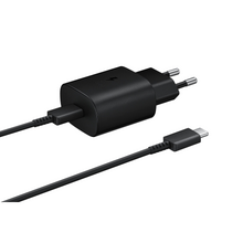 EP-TA800XBE Samsung 25W Cestovní nabíječka + USB-C Datový Kabel Black (Pošk. Balení)