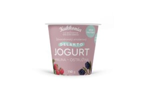 Jogurt smotanový Bezlaktózový 10% malina - černica 150 g Kukkonia	