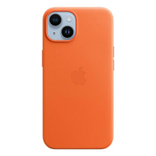 MPPF3ZM/A Apple Kožený Kryt vč. MagSafe pro iPhone 14 Plus Orange (Pošk. Balení)