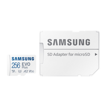 Samsung EVO Plus/micro SDXC/256GB/UHS-I U3 / Class 10/+ Adaptér/Bílá