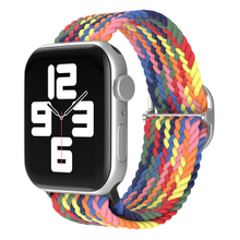 mobilNET nylonový remienok na Apple Watch, 38-41mm (S), dúhový