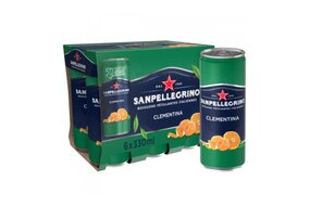 1x kartón - SANPELLEGRINO Mandarínka plechovka 330 ml 6 ks