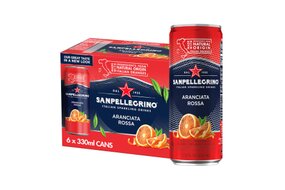 1x kartón - SANPELLEGRINO Červený pomaranč plechovka 330 ml 6 ks