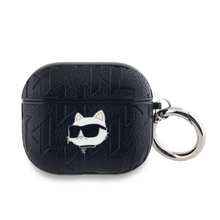 Karl Lagerfeld PU Embossed Choupette Head Pouzdro pro AirPods Pro 2 Black