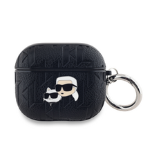 Karl Lagerfeld PU Embossed Karl and Choupette Heads Pouzdro pro AirPods Pro 2 Black