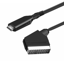 mobilNET prepojovací kábel/redukcia HDMI na SCART, 1m, čierny