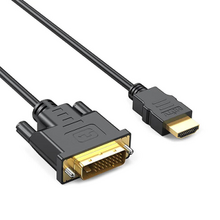 mobilNET prepojovací kábel/redukcia HDMI na DVI-D 24+1, 1,5m, čierny