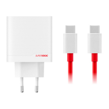 OnePlus SUPERVOOC 80W GaN Dual USB-A + USB-C Cestovní Nabíječka + USB-C/USB-C Kabel  White