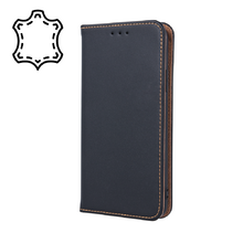 Puzdro Genuine Leather Book Samsung Galaxy A40 - čierne