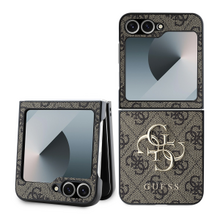 Puzdro Guess PU 4G Metal Logo Samsung Galaxy Z Flip 6 - hnedé