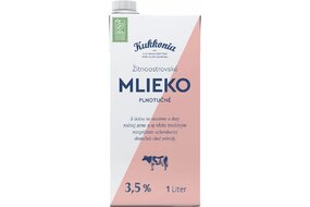 Mlieko plnotučné 3,5% 1 l Kukkonia