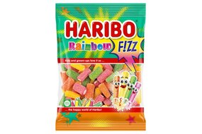 Haribo Rainbow F!ZZ želé s ovocnou a melónovou príchuťou 85 g