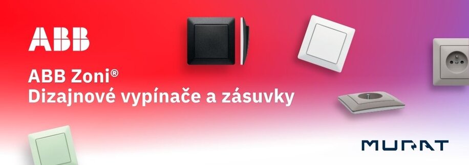ABB Zoni® vypínače a zásuvky: moderný dizajn pre jednotný vzhľad stien