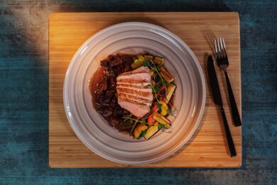 Šťavnaté panenka s pancettovo-šampiňónovou omáčkou Šťavnaté panenka s pancettovo-šampiňónovou omáčkou