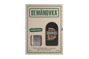 Demänovka Bitter 38% 700 ml - Darčekové balenie s ploskačkou