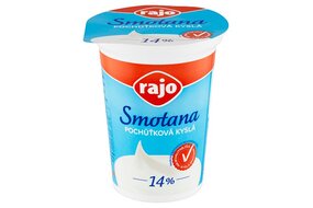 Smotana kyslá 14% 250 g - RAJO Smotana kyslá 14% 250 g - RAJO