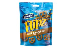 Praclíky namočené v mliečnej čokoláde 90g Flipz
