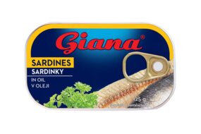 Sardinky v rastlinnom oleji 125g  6-5 Sardinky v rastlinnom oleji 125g  6-5
