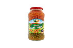 Mrkva s hráškom sterilizovaná 640 ml Mrkva s hráškom sterilizovaná 640 ml