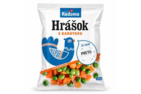 Hrášok s karotkou mrazený 350 g Radoma
